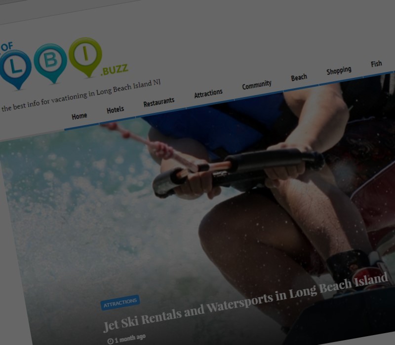 Digital Marketing example for Long Beach Island Blog