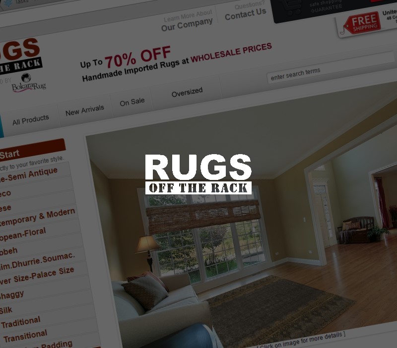 Digital Marketing example for an online retailer of handwoven rugs